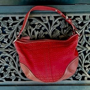 COACH Signature Logo Red Purse
